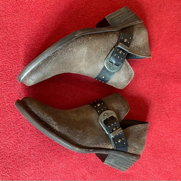 VERACRUZ Sz 39 Western Style Stacked Heel Made in  Spain Bohemian Ankle Boots - Picture 14 of 14